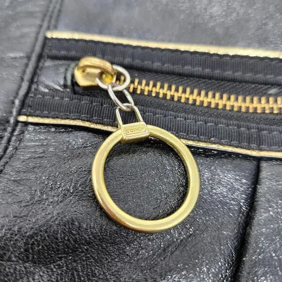 Coach Poppy Vintage Leather Bag Shoulder Bag Purse Handbag Purple Lining